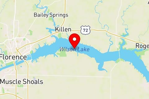 Map of Wilson Lake in Colbert County, AL